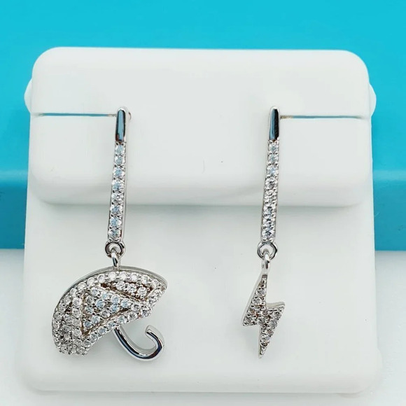 "925 Sterling Silver CZ Beautiful Earrings for Women, 1USPAR4260 - Picture 1 of 11